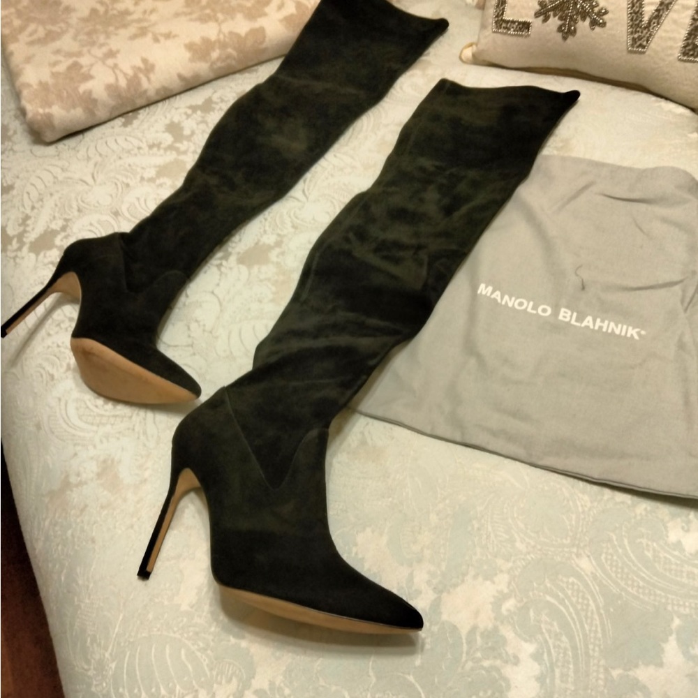 Manolo Blahnik black  boots 9.5